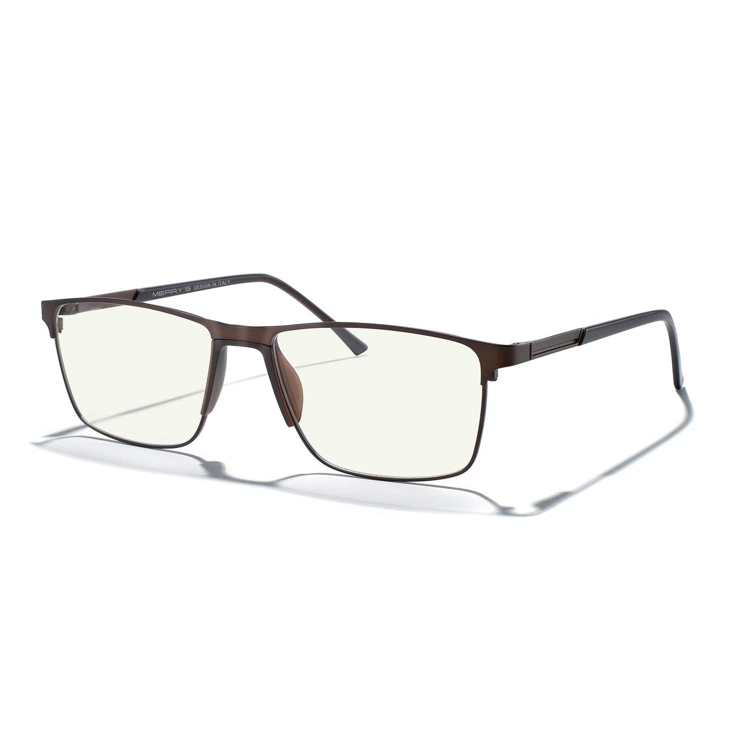 MERRY'S Fashion Blue Light Blocking Glasses - Reading Glasses Metal Frame Spring Hinge Readers for Men Eyeglasses