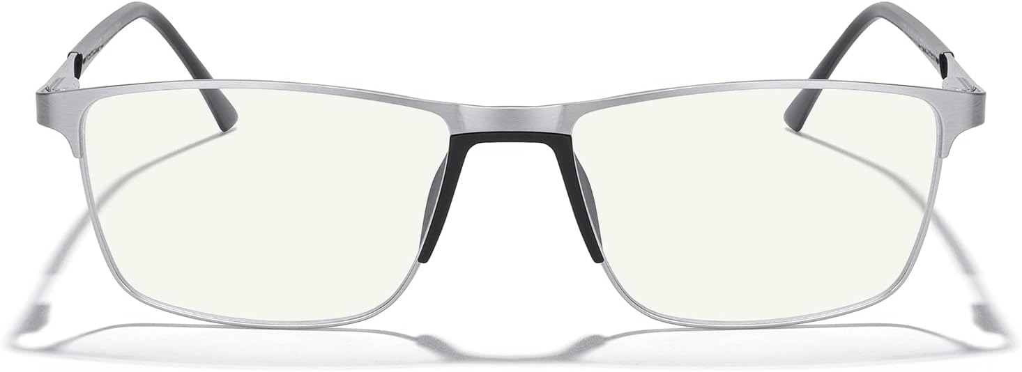 MERRY'S Fashion Blue Light Blocking Glasses - Reading Glasses Metal Frame Spring Hinge Readers for Men Eyeglasses
