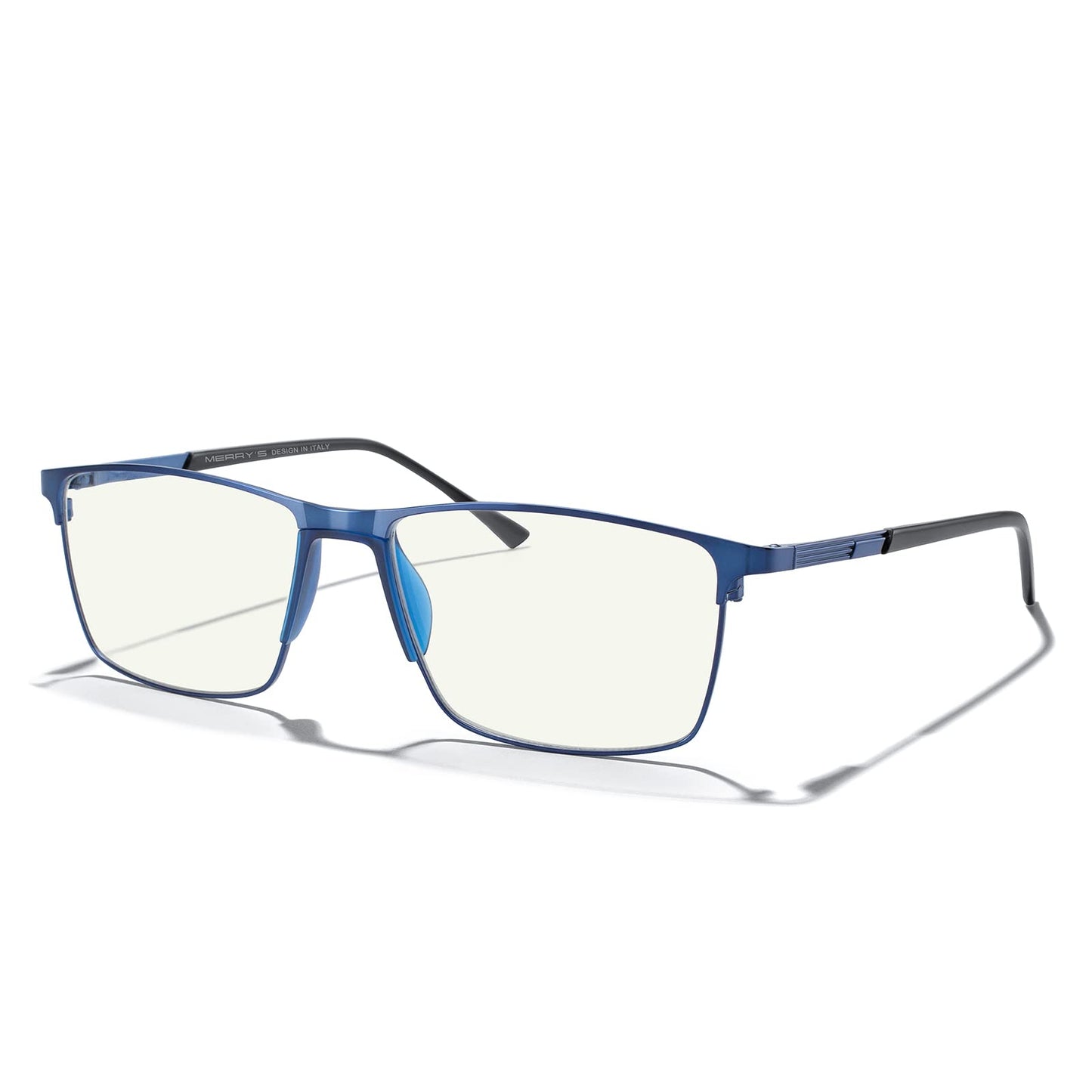 MERRY'S Fashion Blue Light Blocking Glasses - Reading Glasses Metal Frame Spring Hinge Readers for Men Eyeglasses