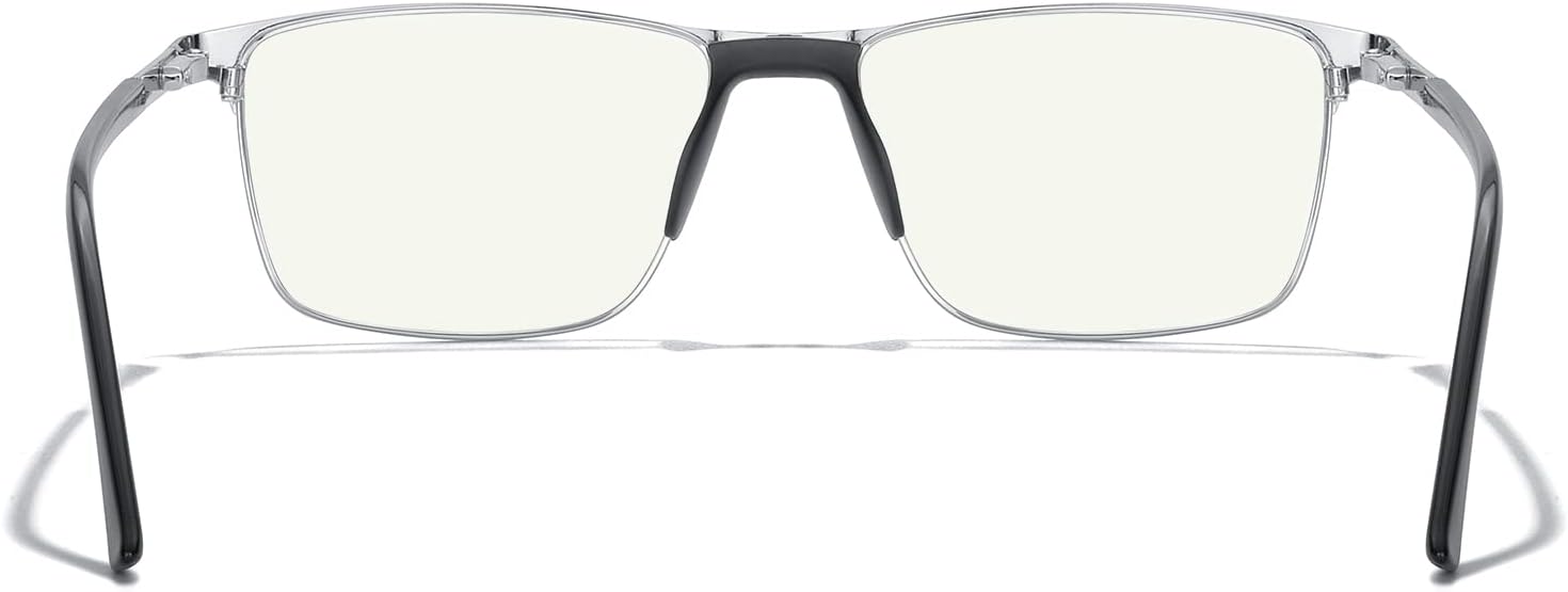 MERRY'S Fashion Blue Light Blocking Glasses - Reading Glasses Metal Frame Spring Hinge Readers for Men Eyeglasses