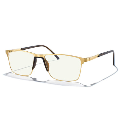 MERRY'S Fashion Blue Light Blocking Glasses - Reading Glasses Metal Frame Spring Hinge Readers for Men Eyeglasses