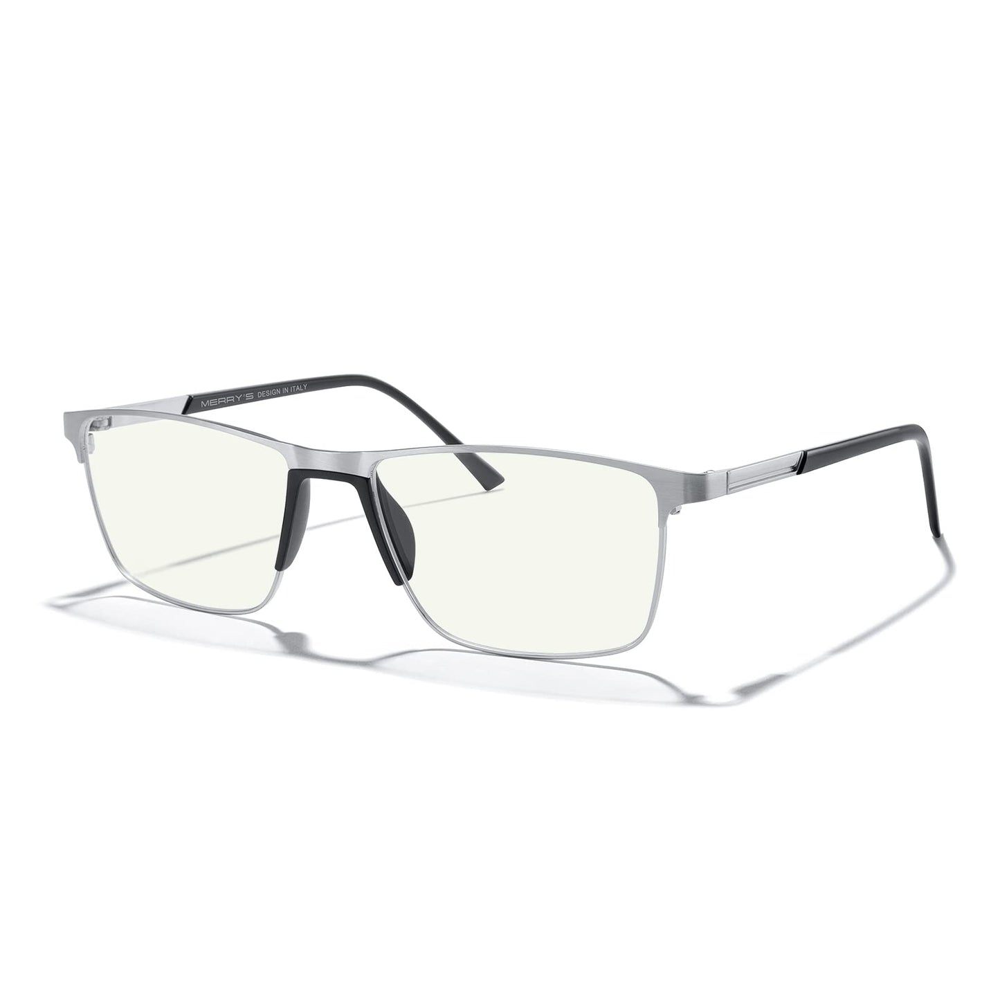 MERRY'S Fashion Blue Light Blocking Glasses - Reading Glasses Metal Frame Spring Hinge Readers for Men Eyeglasses