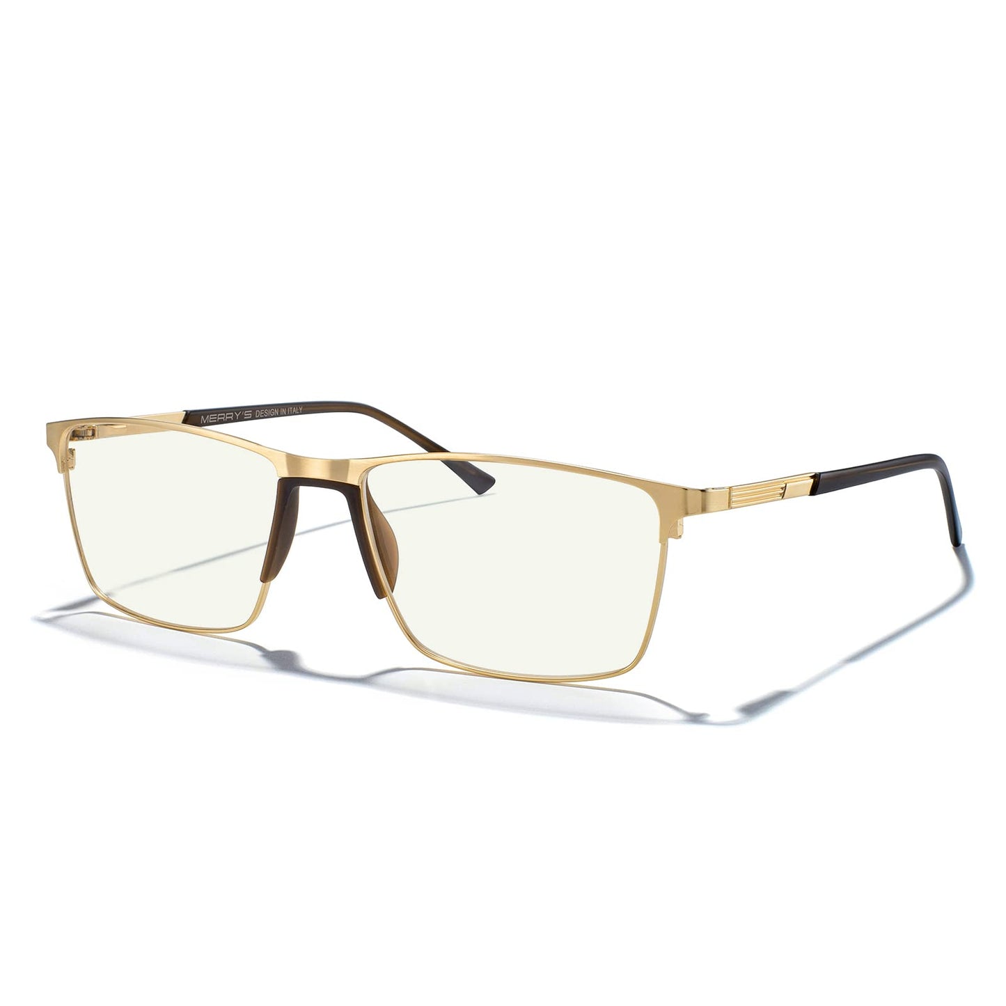 MERRY'S Fashion Blue Light Blocking Glasses - Reading Glasses Metal Frame Spring Hinge Readers for Men Eyeglasses