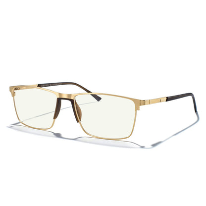 MERRY'S Fashion Blue Light Blocking Glasses - Reading Glasses Metal Frame Spring Hinge Readers for Men Eyeglasses