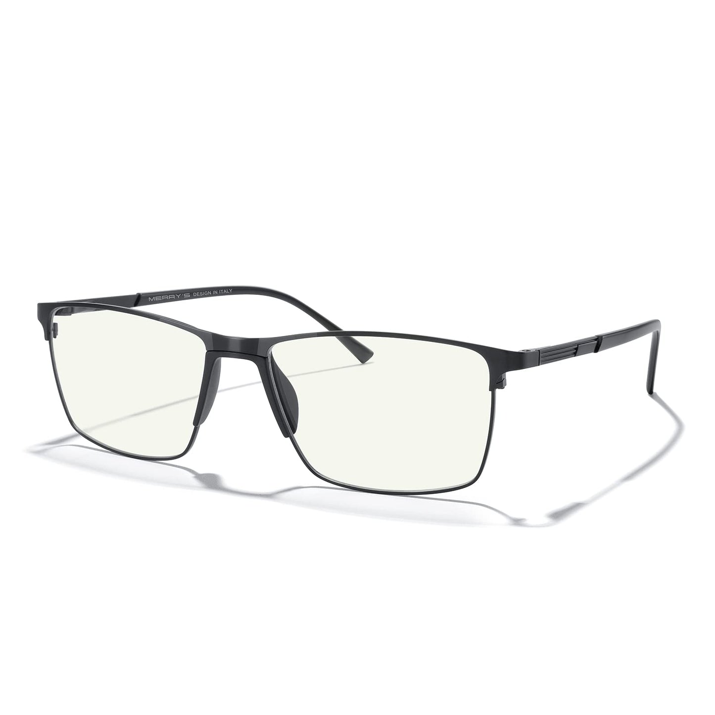 MERRY'S Fashion Blue Light Blocking Glasses - Reading Glasses Metal Frame Spring Hinge Readers for Men Eyeglasses