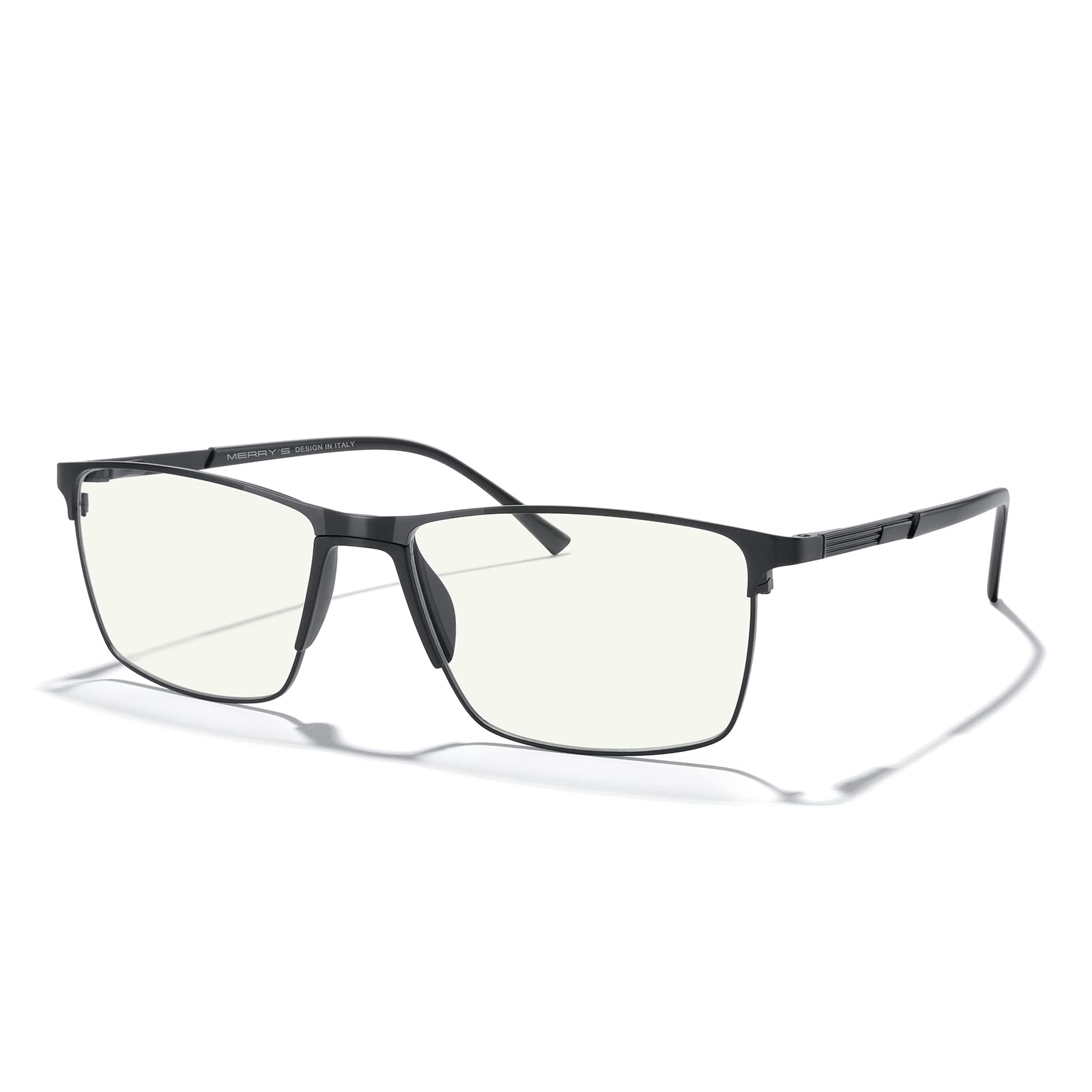 MERRY'S Fashion Blue Light Blocking Glasses - Reading Glasses Metal Frame Spring Hinge Readers for Men Eyeglasses