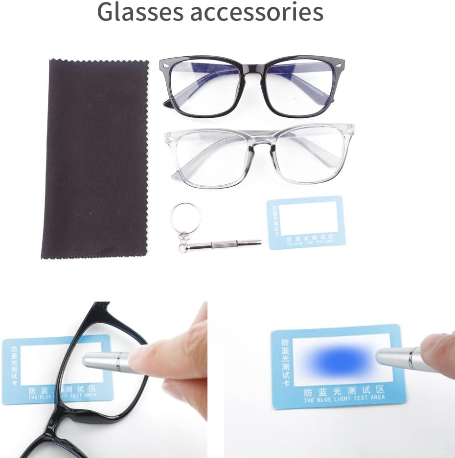 2 Pack Blue Light Glasses for Women and Men - Computer Glasses