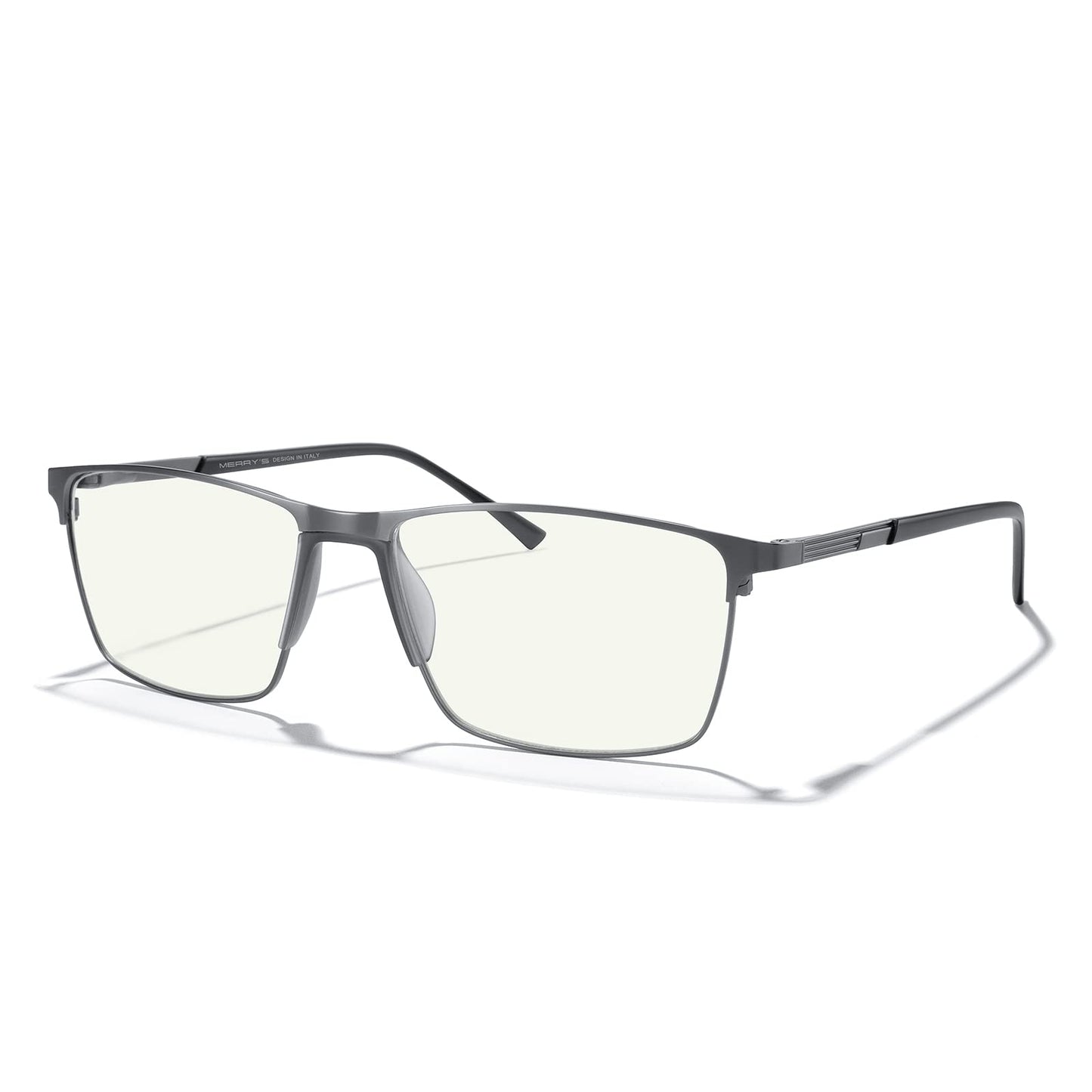 MERRY'S Fashion Blue Light Blocking Glasses - Reading Glasses Metal Frame Spring Hinge Readers for Men Eyeglasses