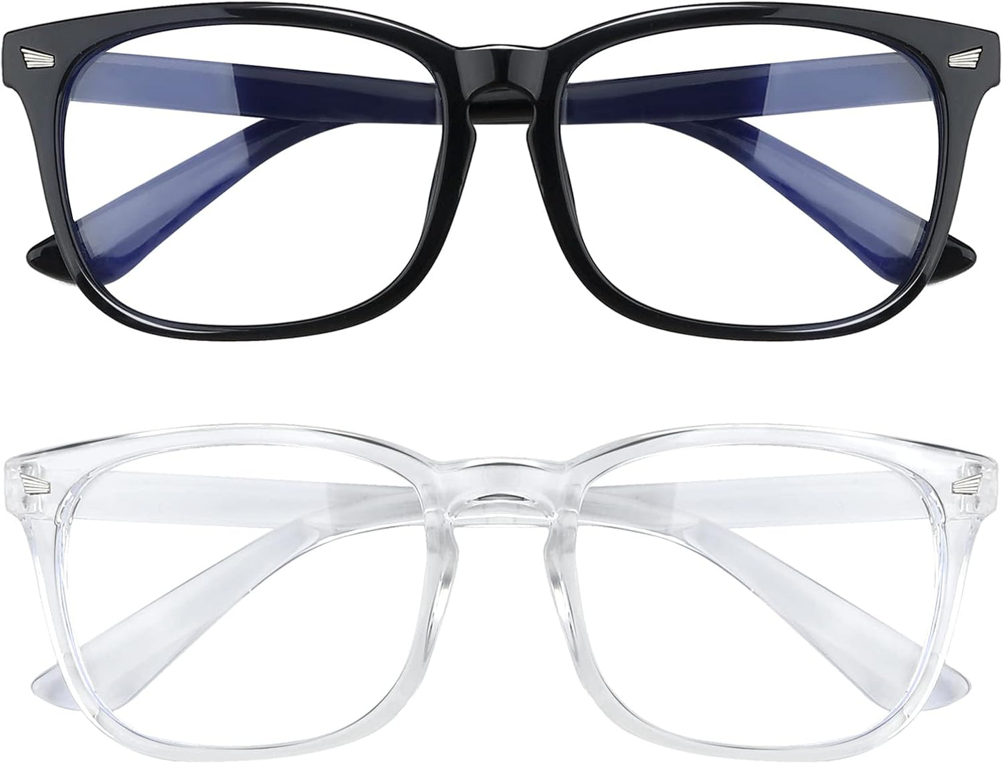 2 Pack Blue Light Glasses for Women and Men - Computer Glasses
