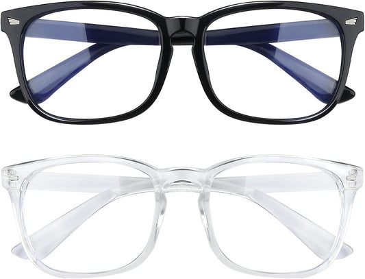 2 Pack Blue Light Glasses for Women and Men - Computer Glasses