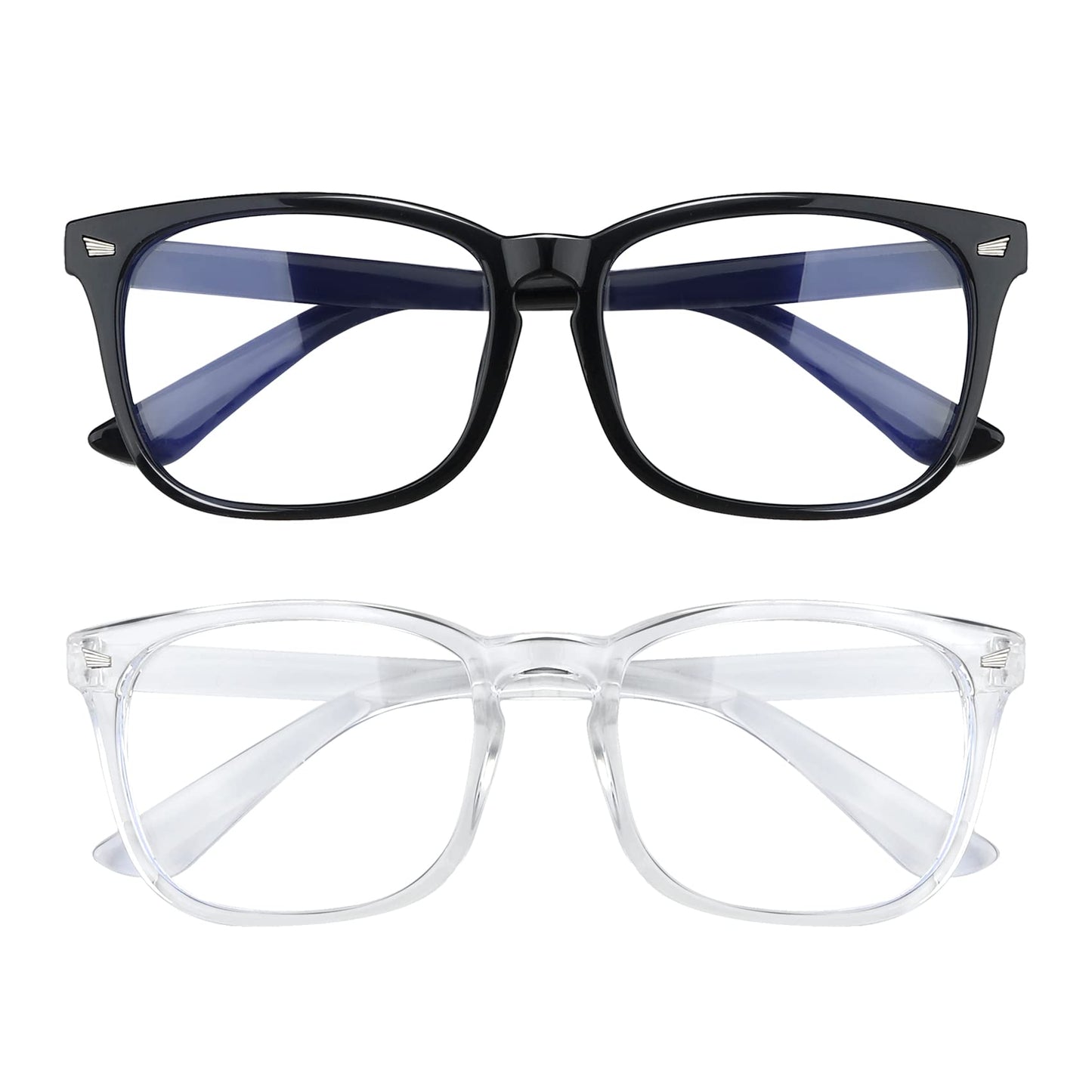 2 Pack Blue Light Glasses for Women and Men - Computer Glasses