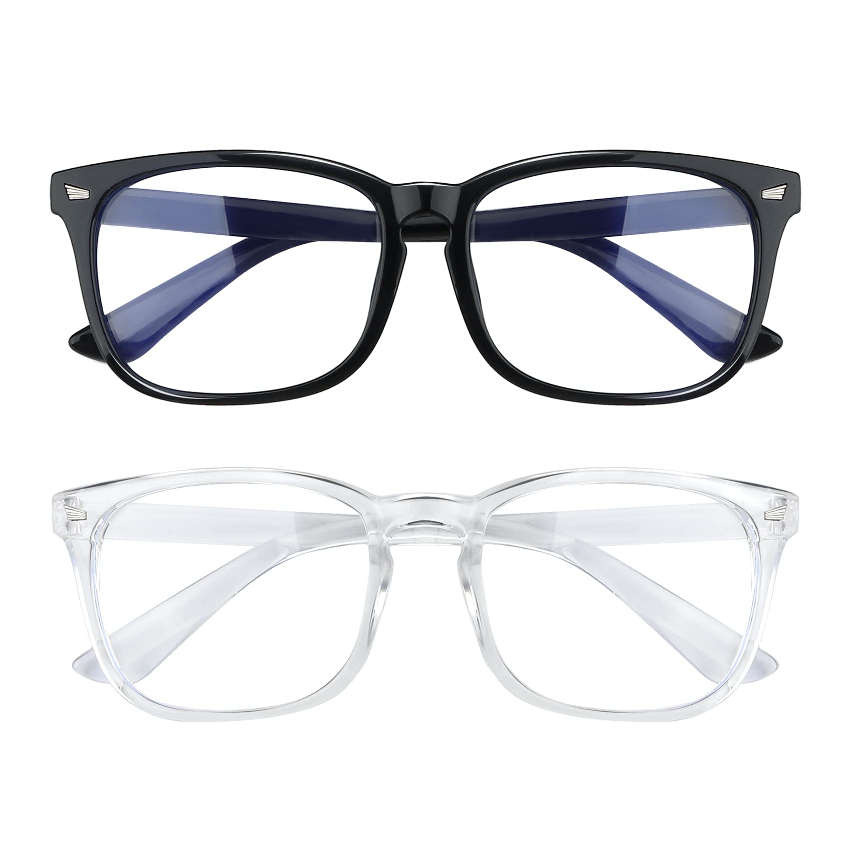 2 Pack Blue Light Glasses for Women and Men - Computer Glasses