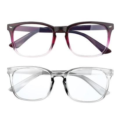 2 Pack Blue Light Glasses for Women and Men - Computer Glasses