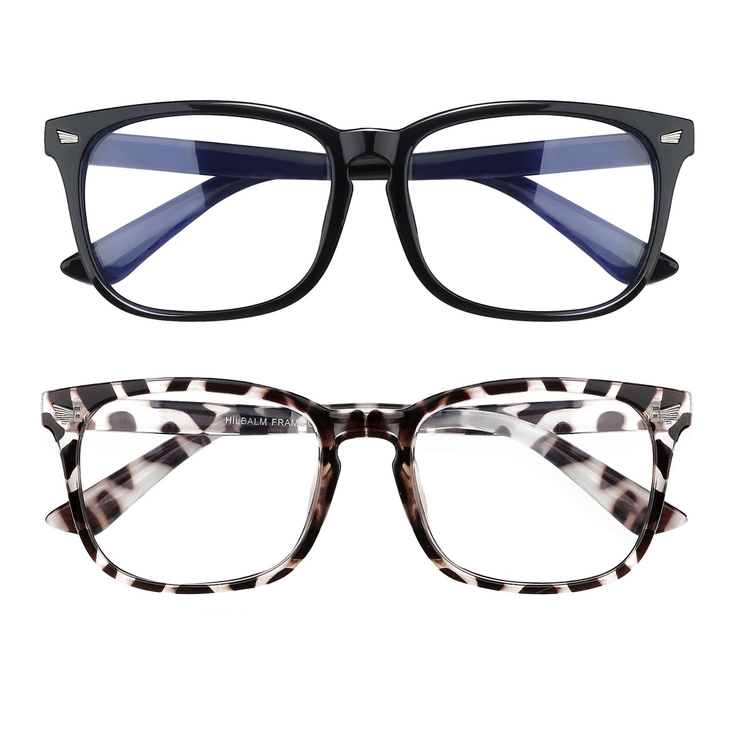 2 Pack Blue Light Glasses for Women and Men - Computer Glasses