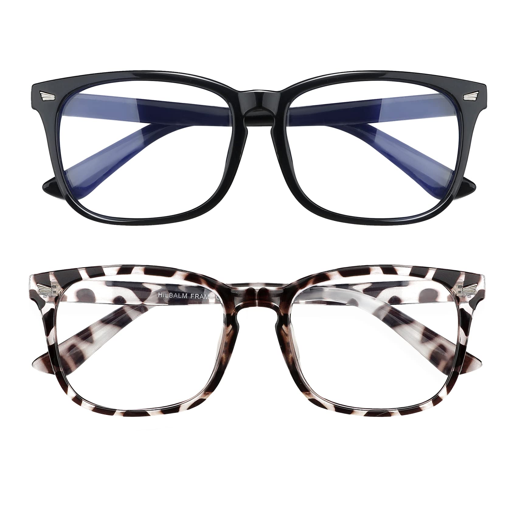 2 Pack Blue Light Glasses for Women and Men - Computer Glasses