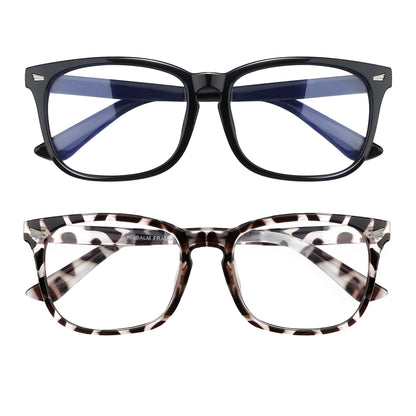 2 Pack Blue Light Glasses for Women and Men - Computer Glasses