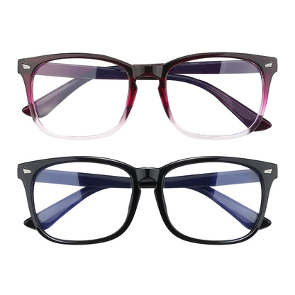 2 Pack Blue Light Glasses for Women and Men - Computer Glasses