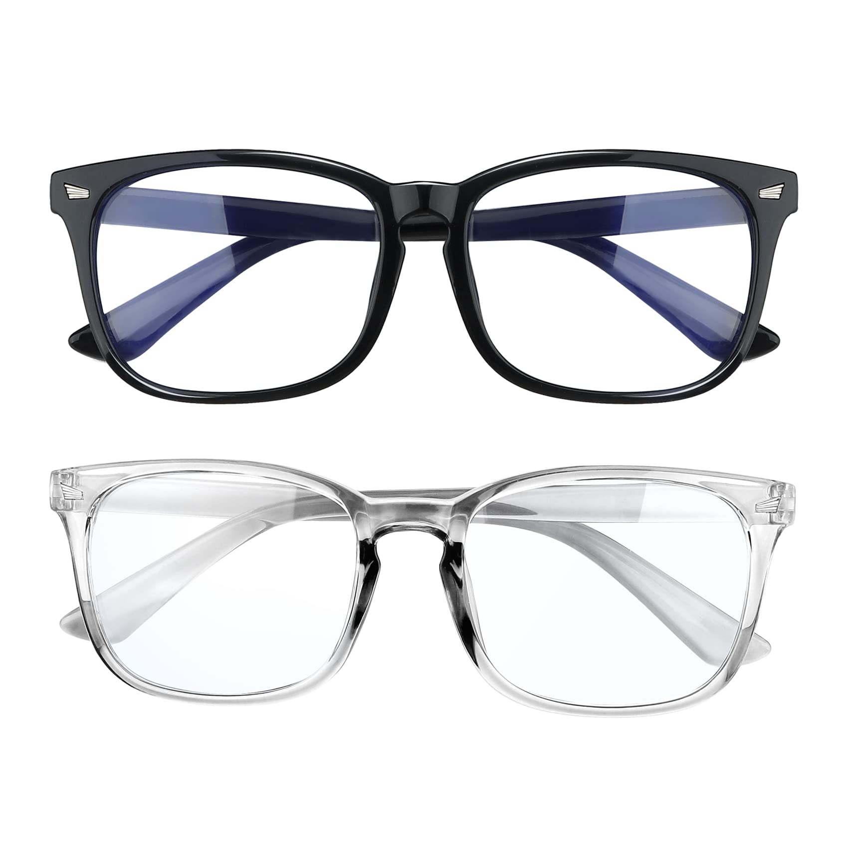 2 Pack Blue Light Glasses for Women and Men - Computer Glasses