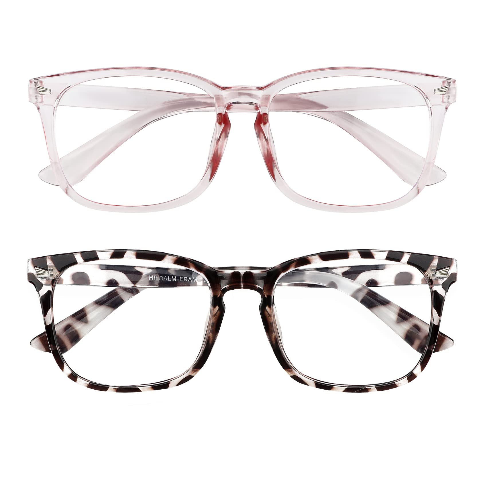 2 Pack Blue Light Glasses for Women and Men - Computer Glasses