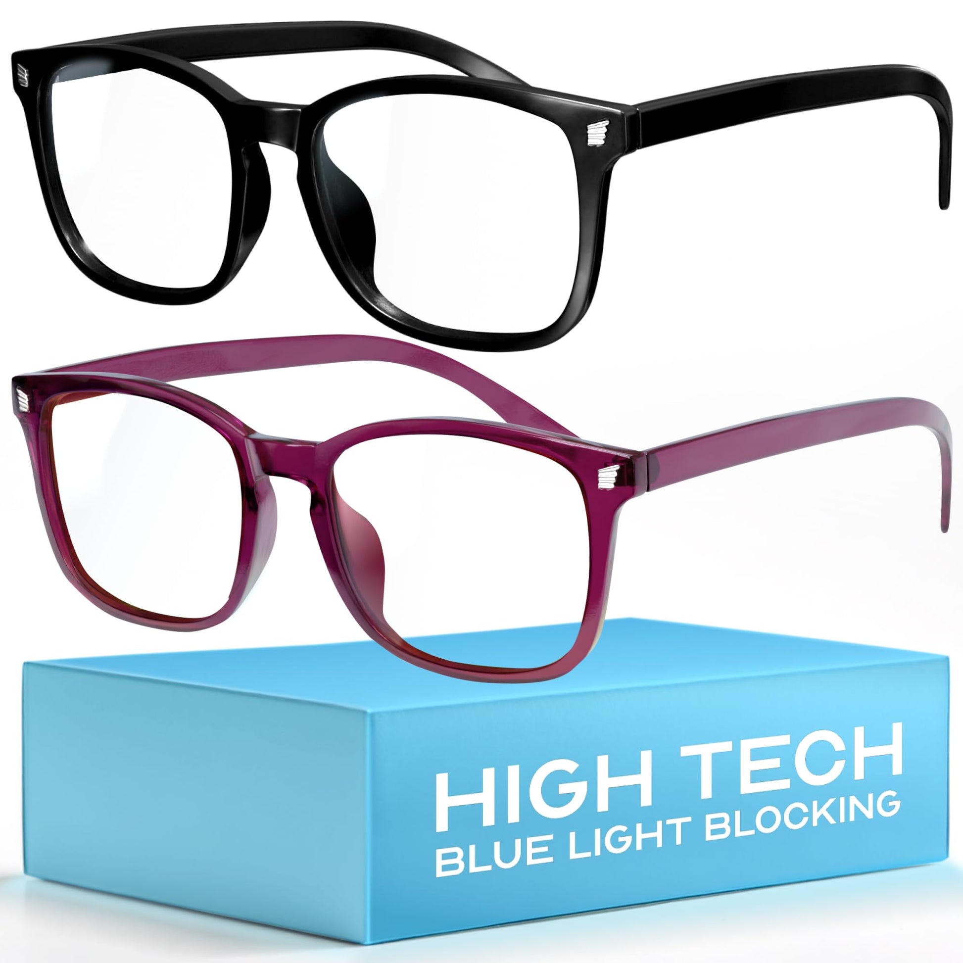 livho High Tech Blue Light Glasses - Advanced Blue Light Blocking Computer Glasses - Screen Fatigue & UV Protection