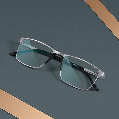 MERRY'S Fashion Blue Light Blocking Glasses - Reading Glasses Metal Frame Spring Hinge Readers for Men Eyeglasses